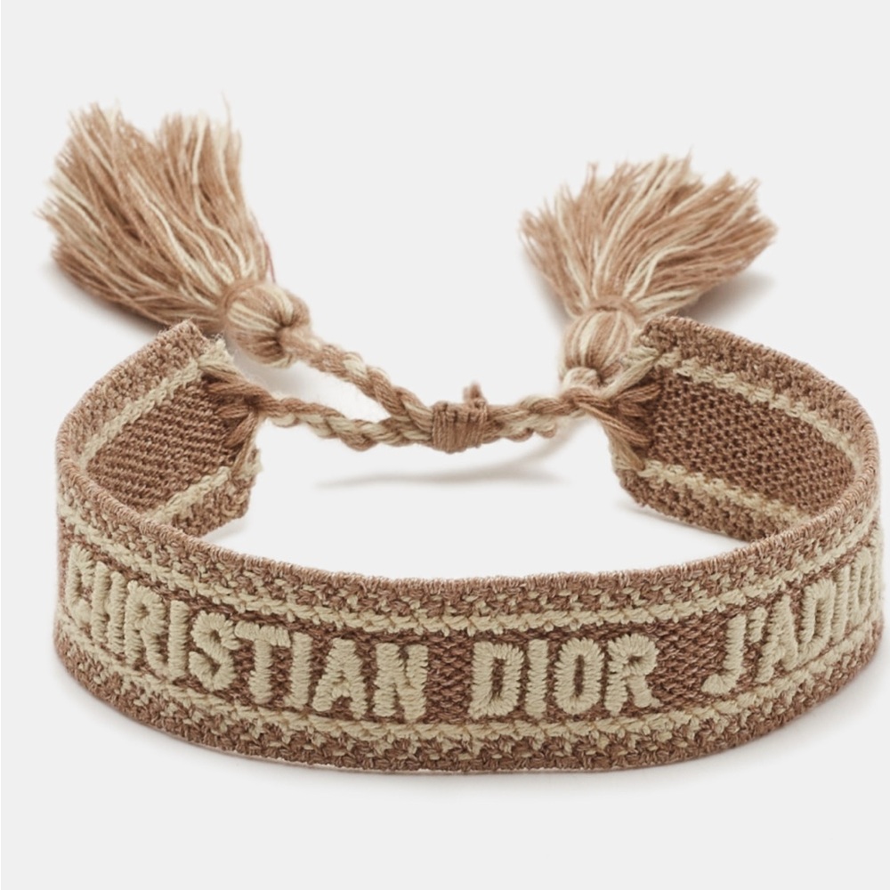 Dior J’Adior Rose des Vents Oblique Cotton luxury Bracelet –Pink Christian Dior